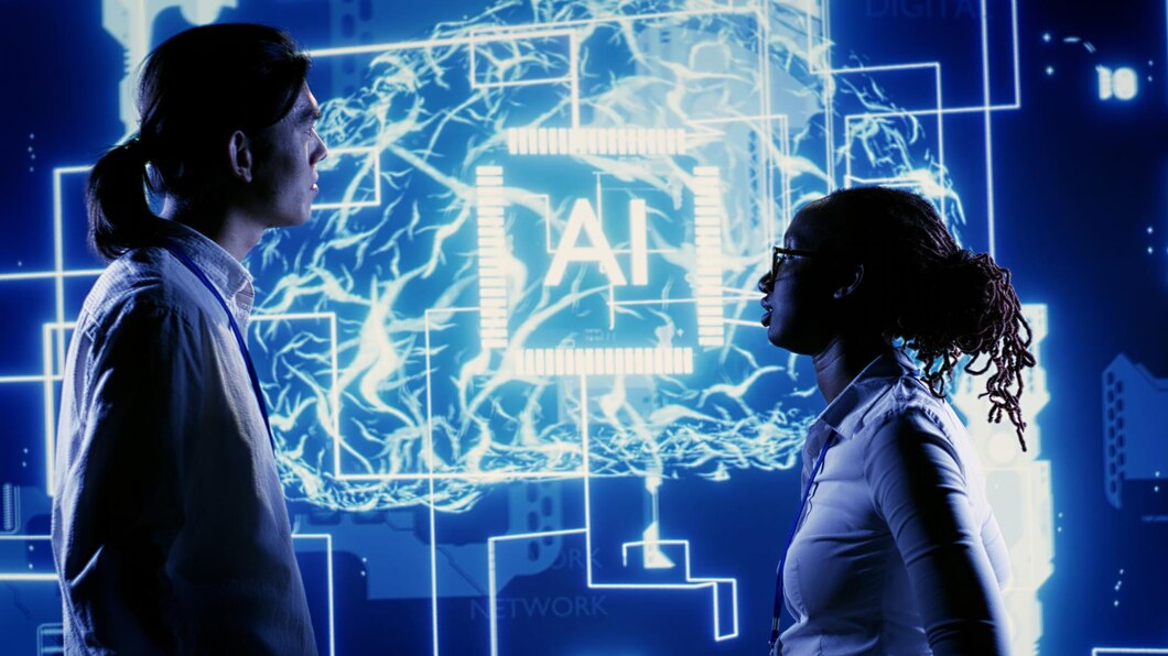 Conceptual image of ethical governance in the integration of Artificial Intelligence.